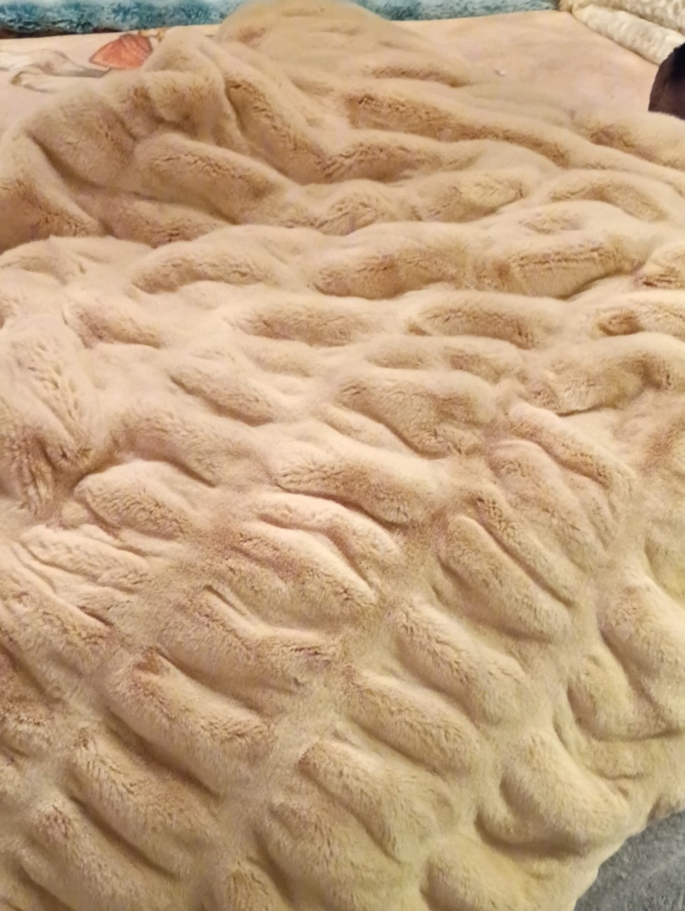 Fabulous Furs Plush Faux Fur Comforter - Beige